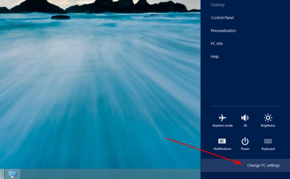 Change Windows 8 PC Settings