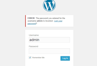 WordPress Failed Login