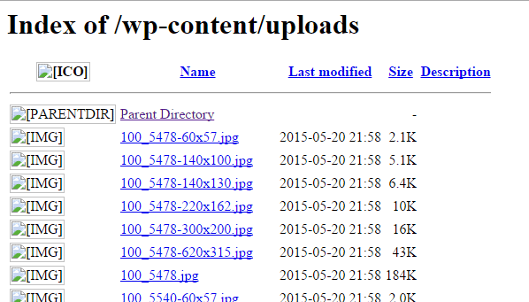 Example of Directory Browsing