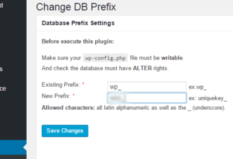 Change WordPress Database Prefix