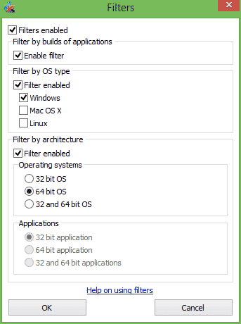 Filter Settings In Kaspersky Updater