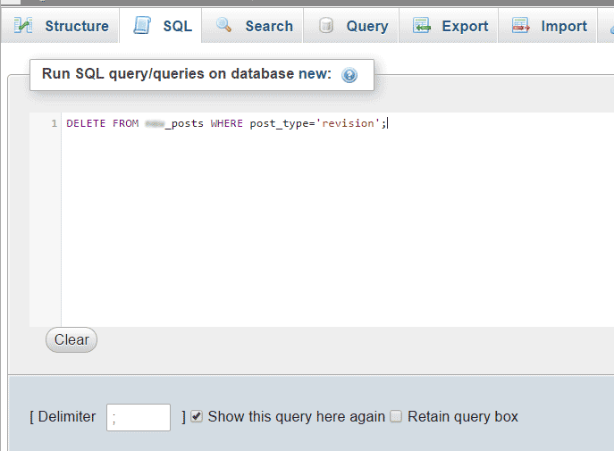 SQL Query To Delete Post Revisions In WordPress
