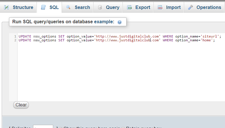 SQL Query To Update WordPress Site URL