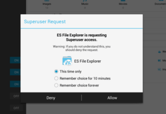 ES Explorer Requesting Root Permission