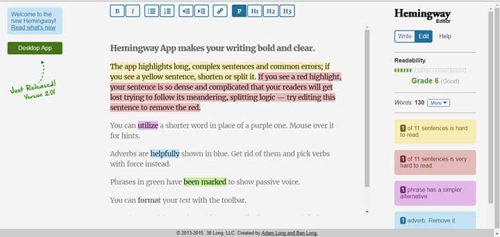 Hemingway - The Grammar Check Tool