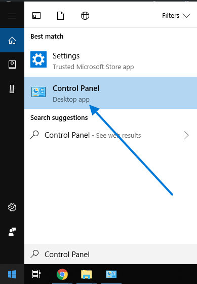 Open Control Panel From Start Menu