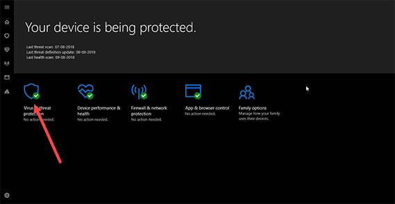 Windows Defender Security Center