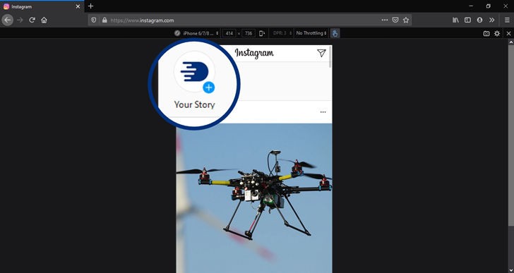 Post Instagram Story Using Mozilla Firefox